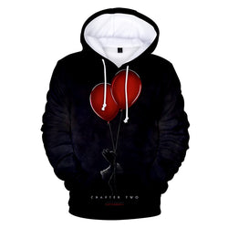 2019 Black Balloon It Chapter 2 Hoodie Plus Size 3D Tie Dyeing Hoddies Cotton Moleton Masculino Sueter Masculin Sweatshirt 4XL
