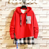 Mens Hoodies Hip Hop Streetwear Men Print Letter Ribbon Sweatshirt Male Pullover Hoddies Black White Korean Sweetshirts hip hop