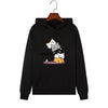Women Hoodies Pullover Kawaii Cat Hoodies Plus Size Autumn Hooded Sweatshirt Warm Fashion Streetwear Winter Cute Cartoon Hoddies