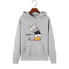 Women Hoodies Pullover Kawaii Cat Hoodies Plus Size Autumn Hooded Sweatshirt Warm Fashion Streetwear Winter Cute Cartoon Hoddies