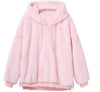 Women Plus Velvet Hooded Solid Long-Sleeve Casual Hoodies Outwear Winter Double-Faced Velvet Sweatshirt Roap Mujer