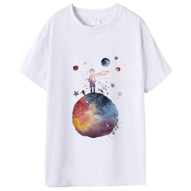 2020 Men The Little Prince Shirt Summer Funny T-shirt Short Sleeve O-neck The Little Prince Tshirt Male Cool Cartoon Tops Tees